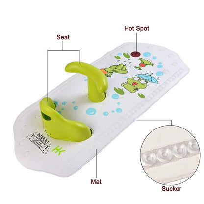 6M+ Infant Toddler Tub Seat Non-slip Safety Chair with Heat Sensitive Bath Mat DailySale