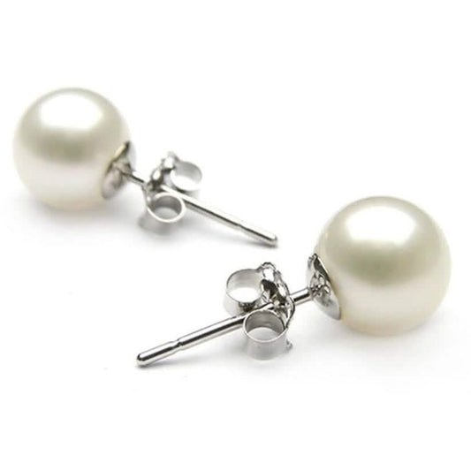 6mm 925 Sterling Silver Pearl Stud Earrings DailySale