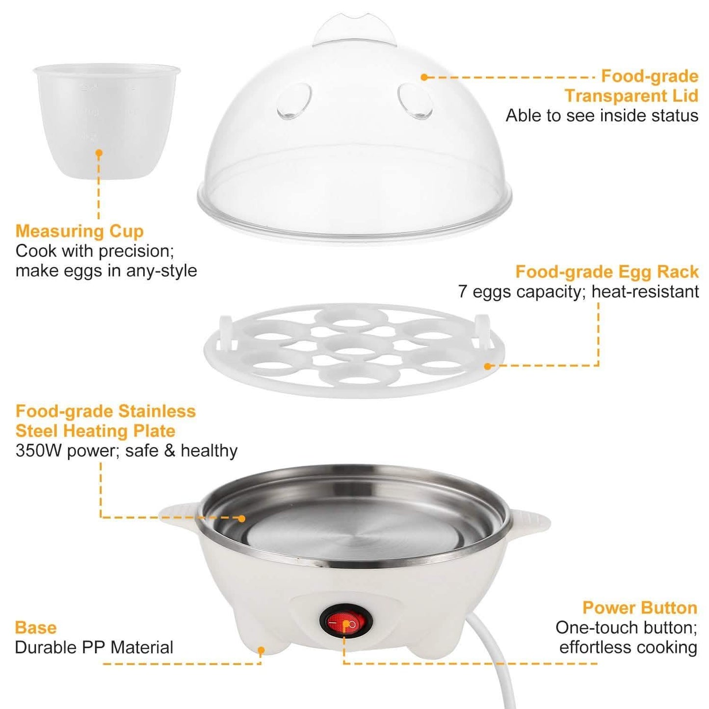 7 Capacity Electric Egg Cooker DailySale
