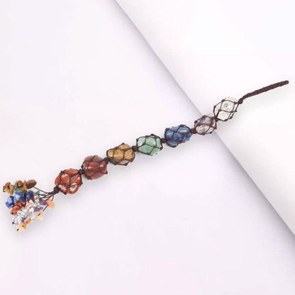 7 Chakra Gemstones Reiki Healing Crystals Tassel Wall Car Hanging Ornament DailySale
