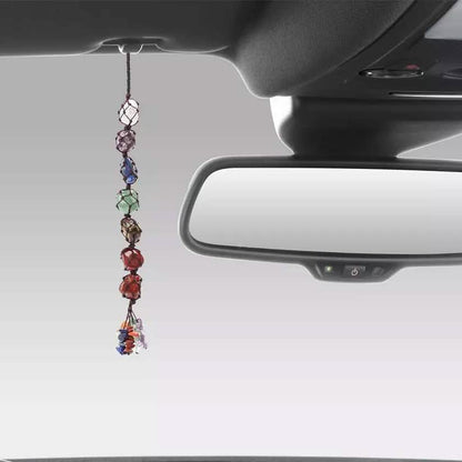7 Chakra Gemstones Reiki Healing Crystals Tassel Wall Car Hanging Ornament DailySale