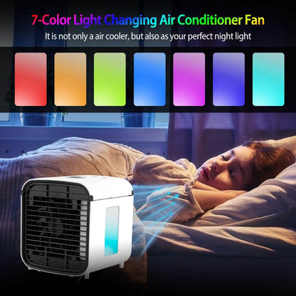7-Color Change Portable Mini Air Conditioner Cooling Fan DailySale