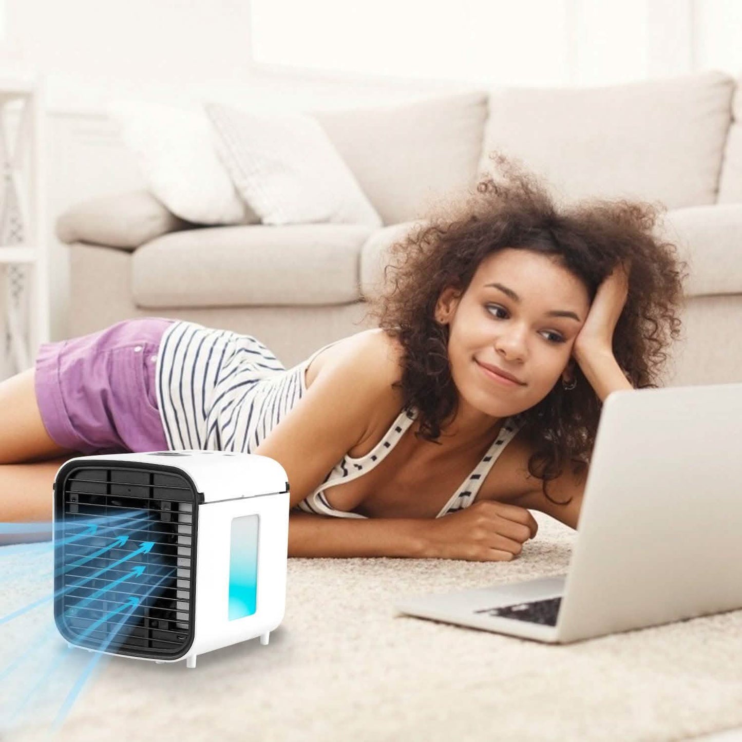 7-Color Change Portable Mini Air Conditioner Cooling Fan DailySale