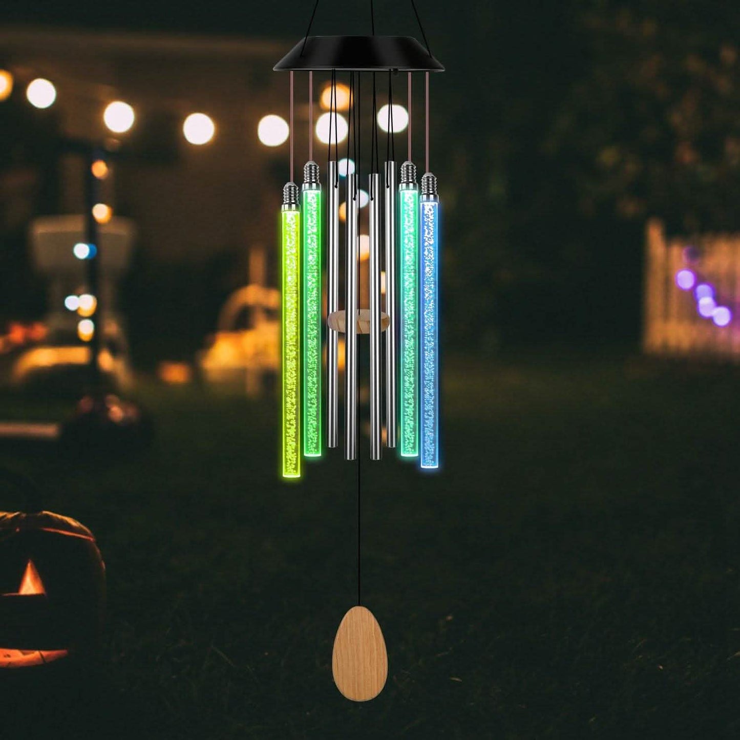 7 Color Changing Solar Wind Chime Lights DailySale