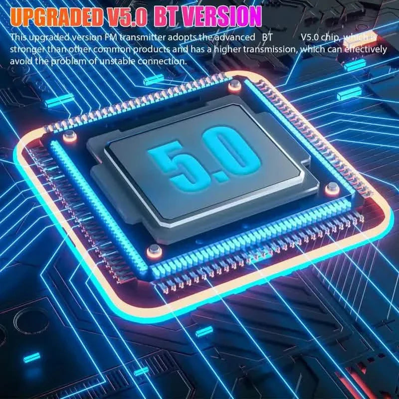 7 Color LED Backlit Light Bluetooth FM Transmitter and Dual USB Charger DailySale