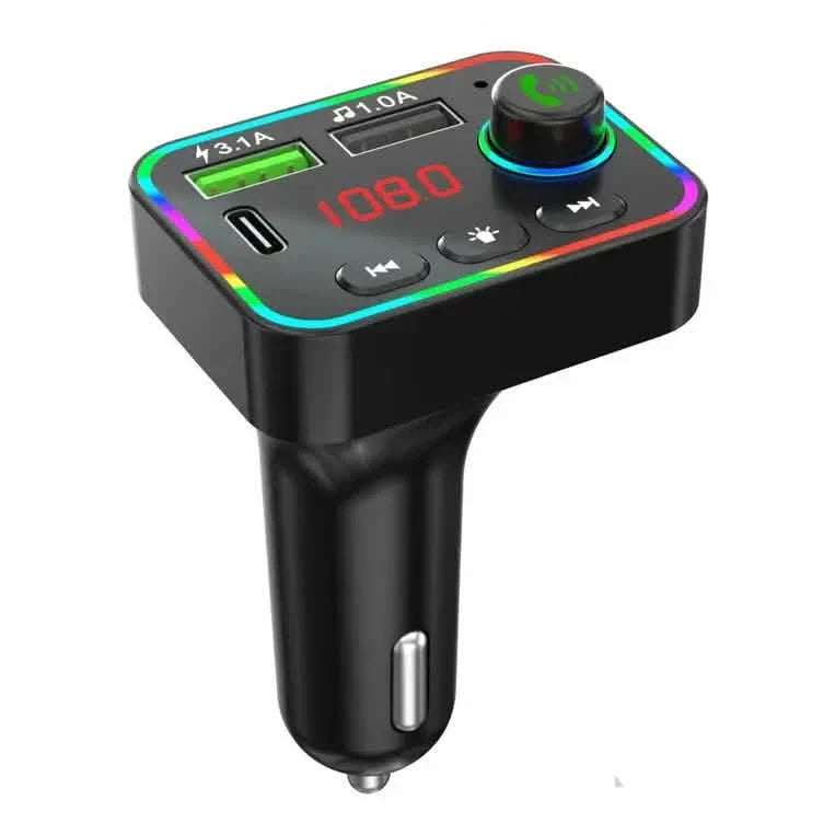 7 Color LED Backlit Light Bluetooth FM Transmitter and Dual USB Charger DailySale