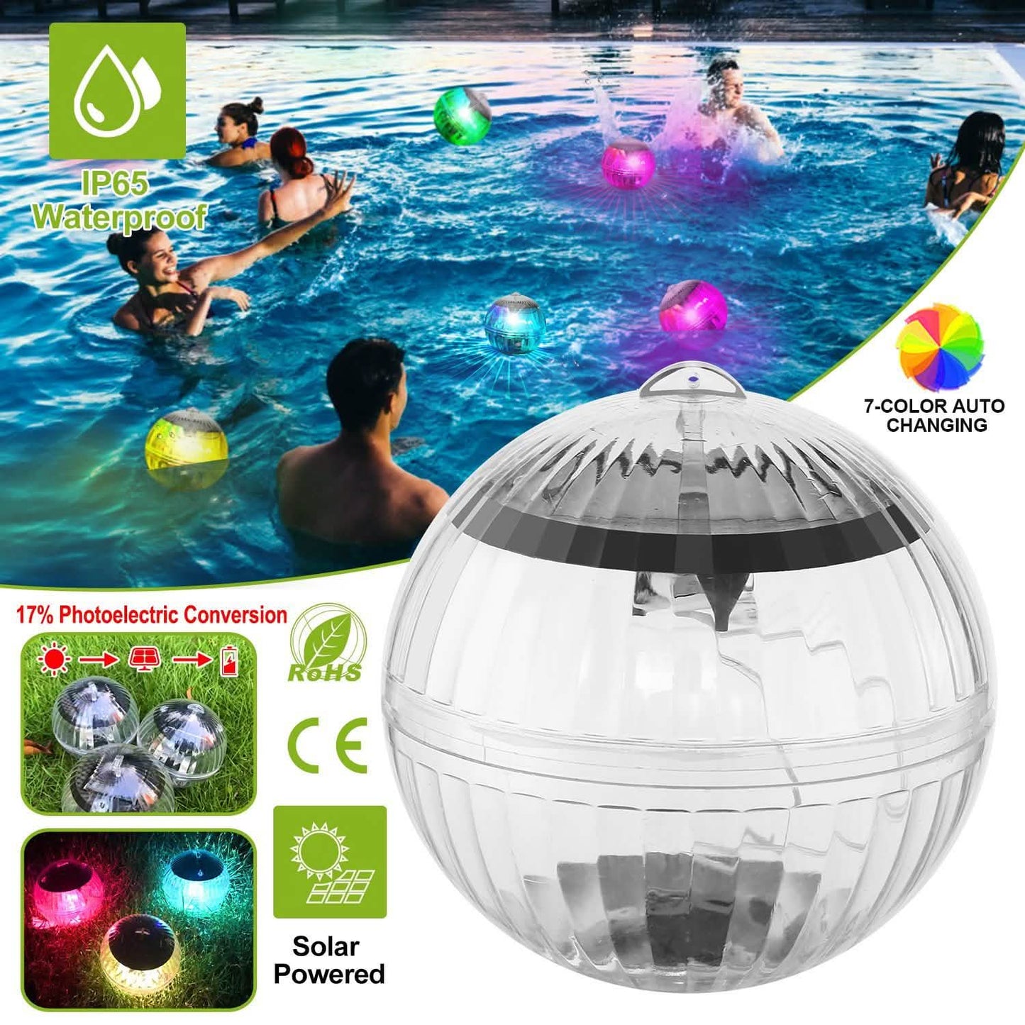 7 Color Solar LED Floating Lights DailySale