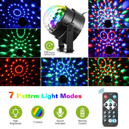 7 Colors Sound Activated Party Lights with Remote Control DailySale