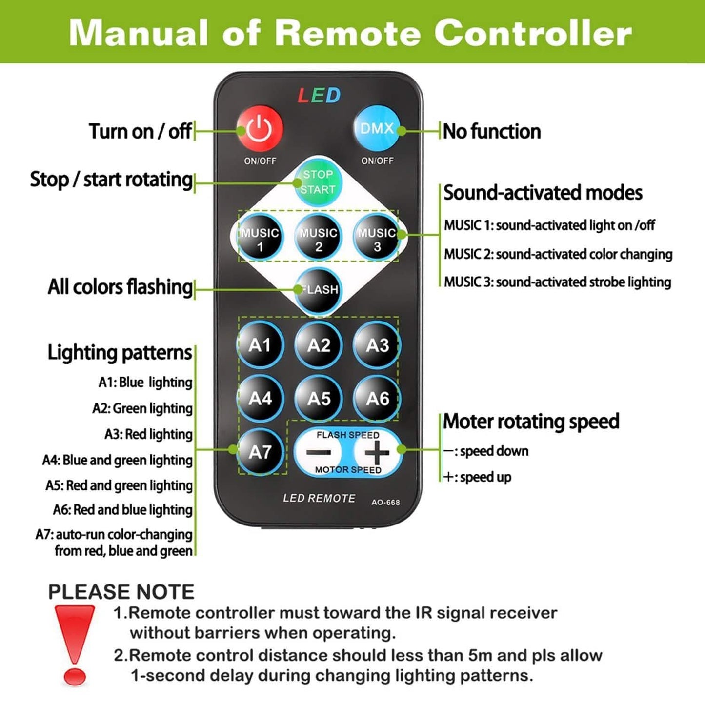 7 Colors Sound Activated Party Lights with Remote Control DailySale