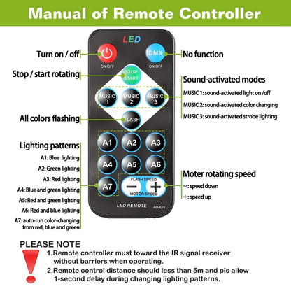 7 Colors Sound Activated Party Lights with Remote Control DailySale