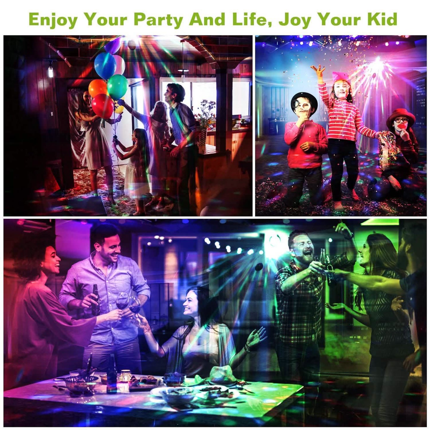 7 Colors Sound Activated Party Lights with Remote Control DailySale