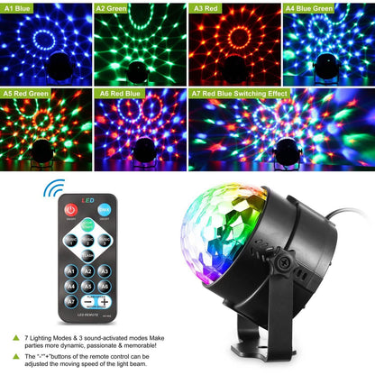 7 Colors Sound Activated Party Lights with Remote Control DailySale