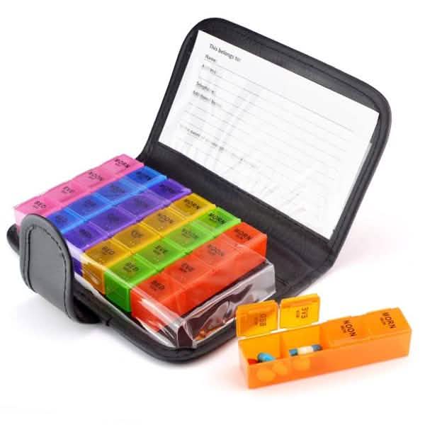 7 Day Extra Large Pill Organizer with Cute Travel Case DailySale
