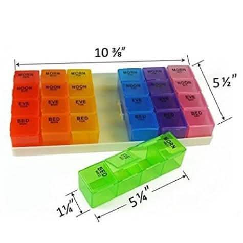 7 Day Extra Large Pill Organizer with Cute Travel Case DailySale