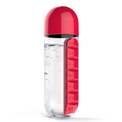 7-Day Pill Tablet Medicine Organizer Water Drink Bottle Holder Box DailySale