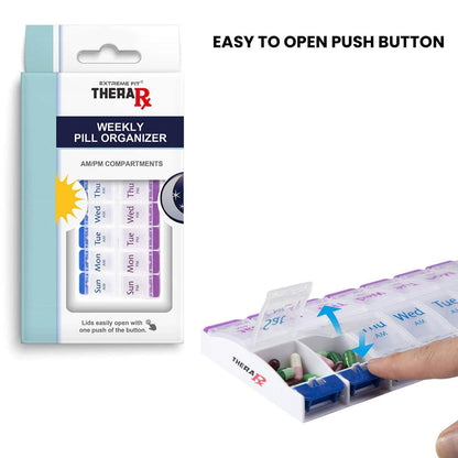 7-Day Push Button Pill, Medicine, Vitamin Organizer with AM/PM Large Compartments DailySale