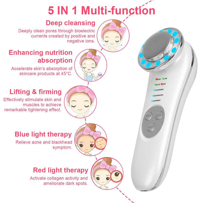 7-in-1 Facial Massager Ultrasonic High Frequency Face Lifting Machine DailySale