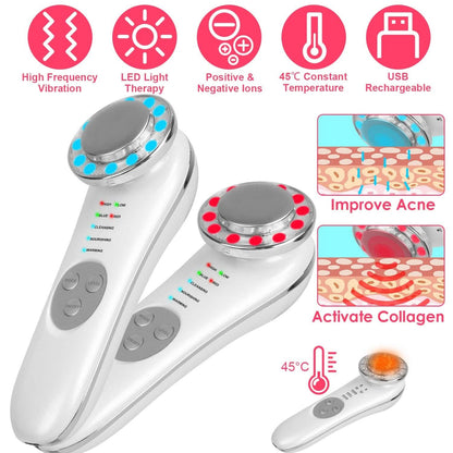 7-in-1 Facial Massager Ultrasonic High Frequency Face Lifting Machine DailySale