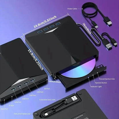 7-In-1 Portable External CD/DVD Drive DailySale