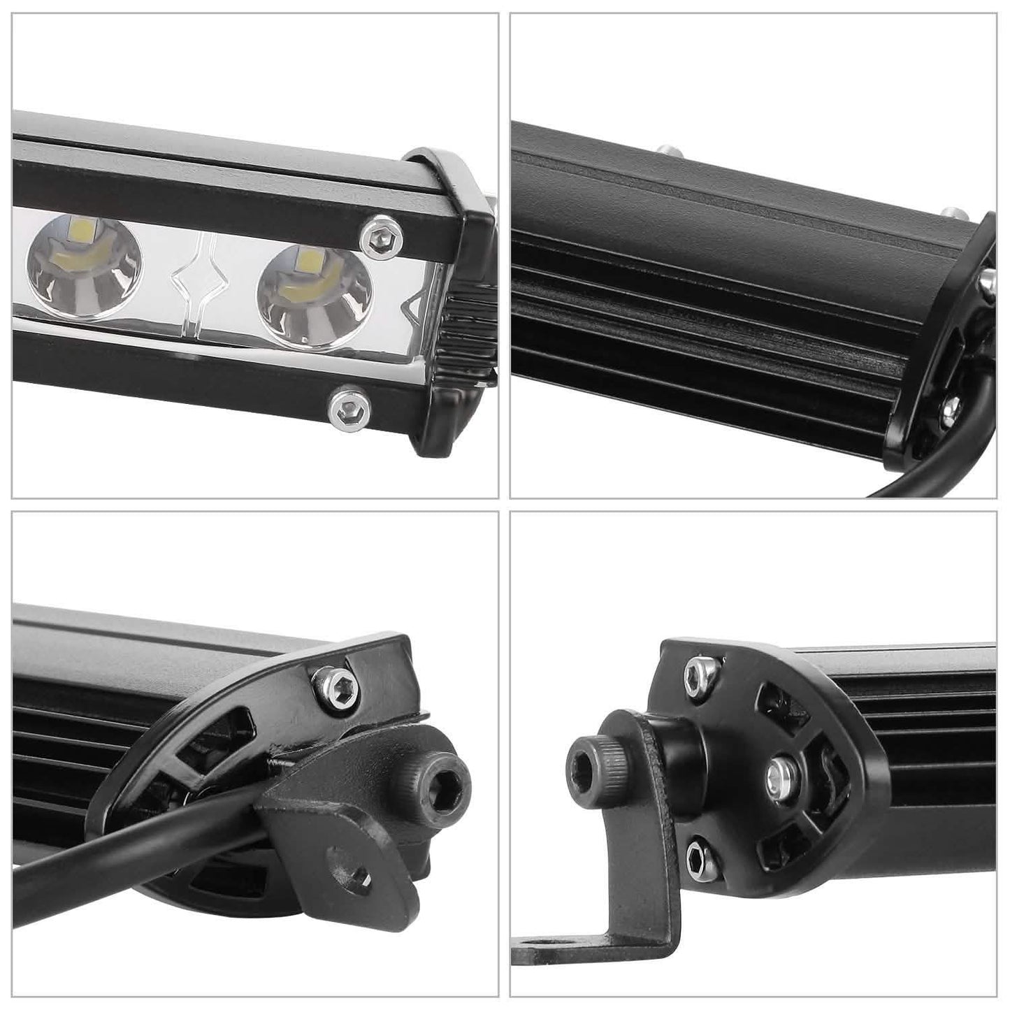 7" LED Light Bar Single Row Offroad Spot Lights DailySale