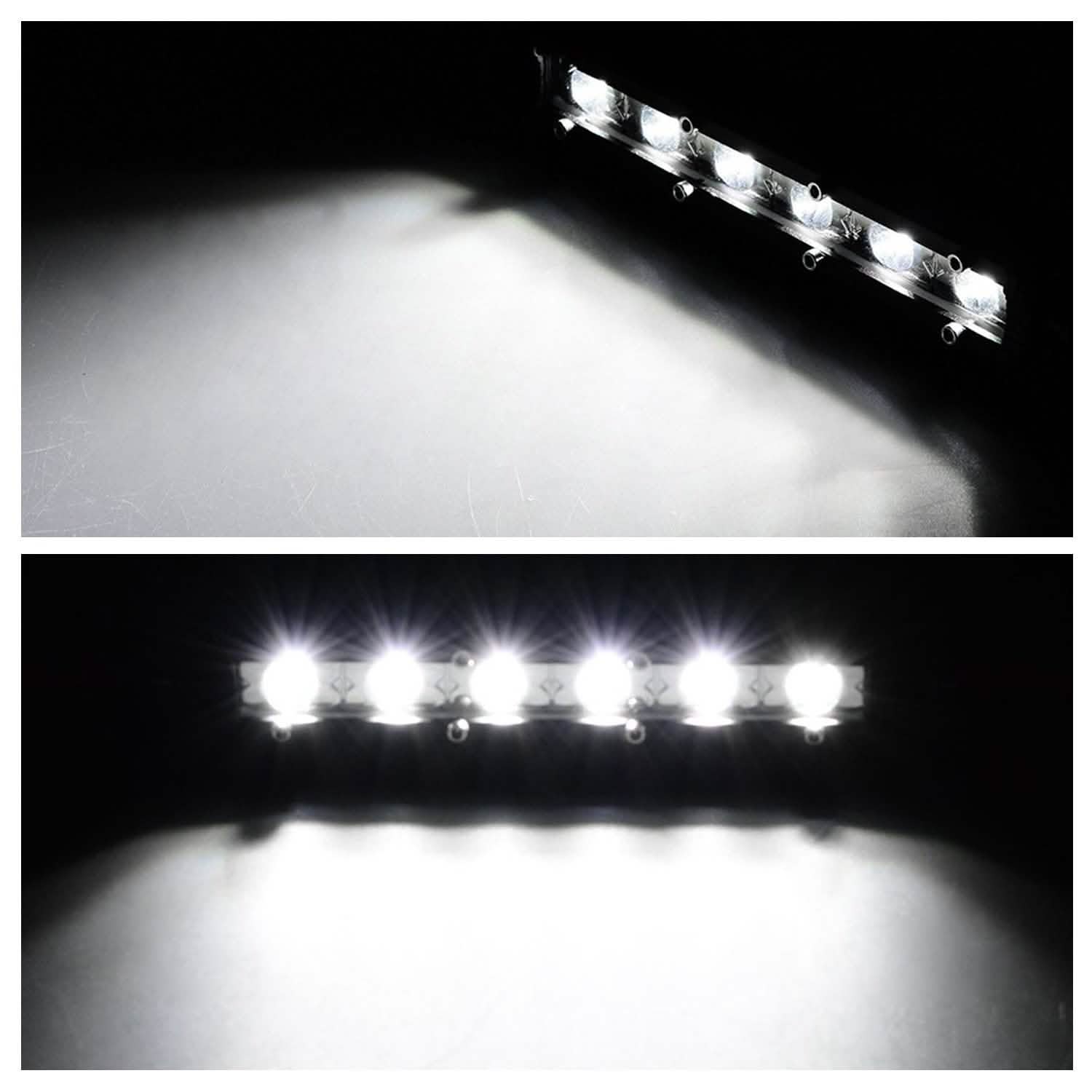 7" LED Light Bar Single Row Offroad Spot Lights DailySale