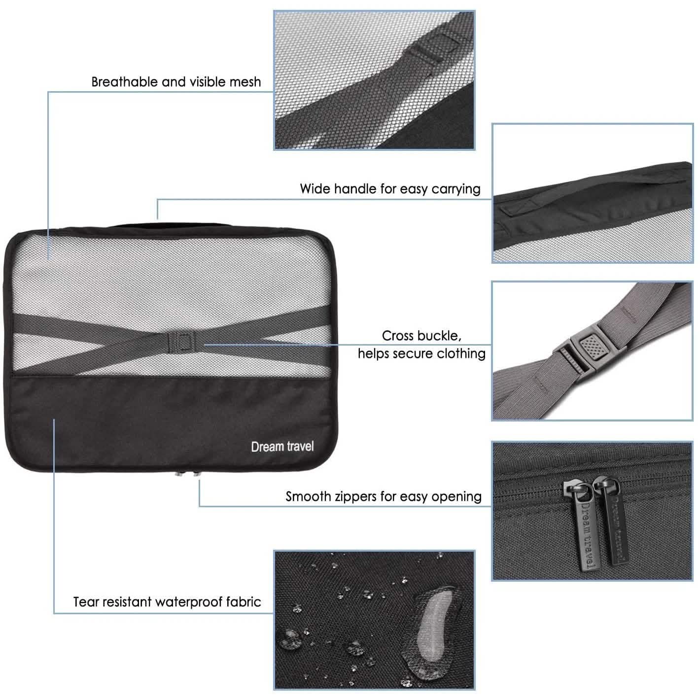 7-Pack: FITNATE Travel Storage Bag Breathable, Lightweight and Durable DailySale