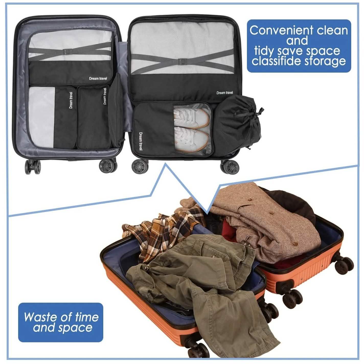 7-Pack: FITNATE Travel Storage Bag Breathable, Lightweight and Durable DailySale