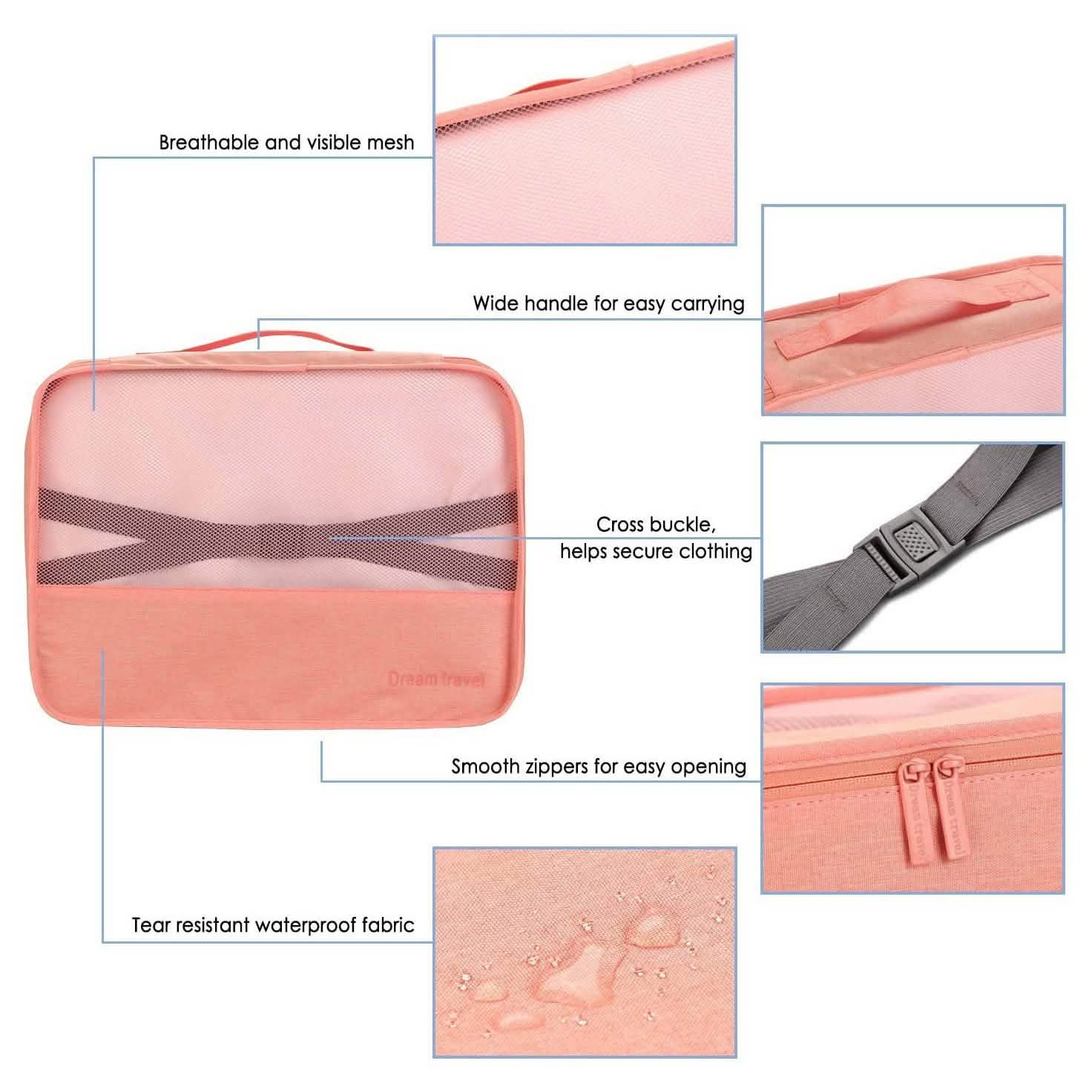 7-Pack: Travel Storage Cube Bag DailySale
