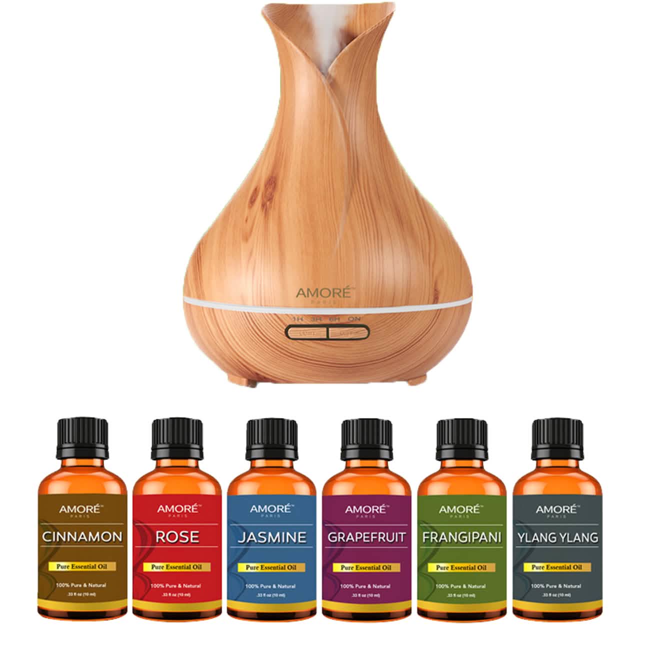 7-Pack: Ultrasonic Diffuser With Essential Oil DailySale
