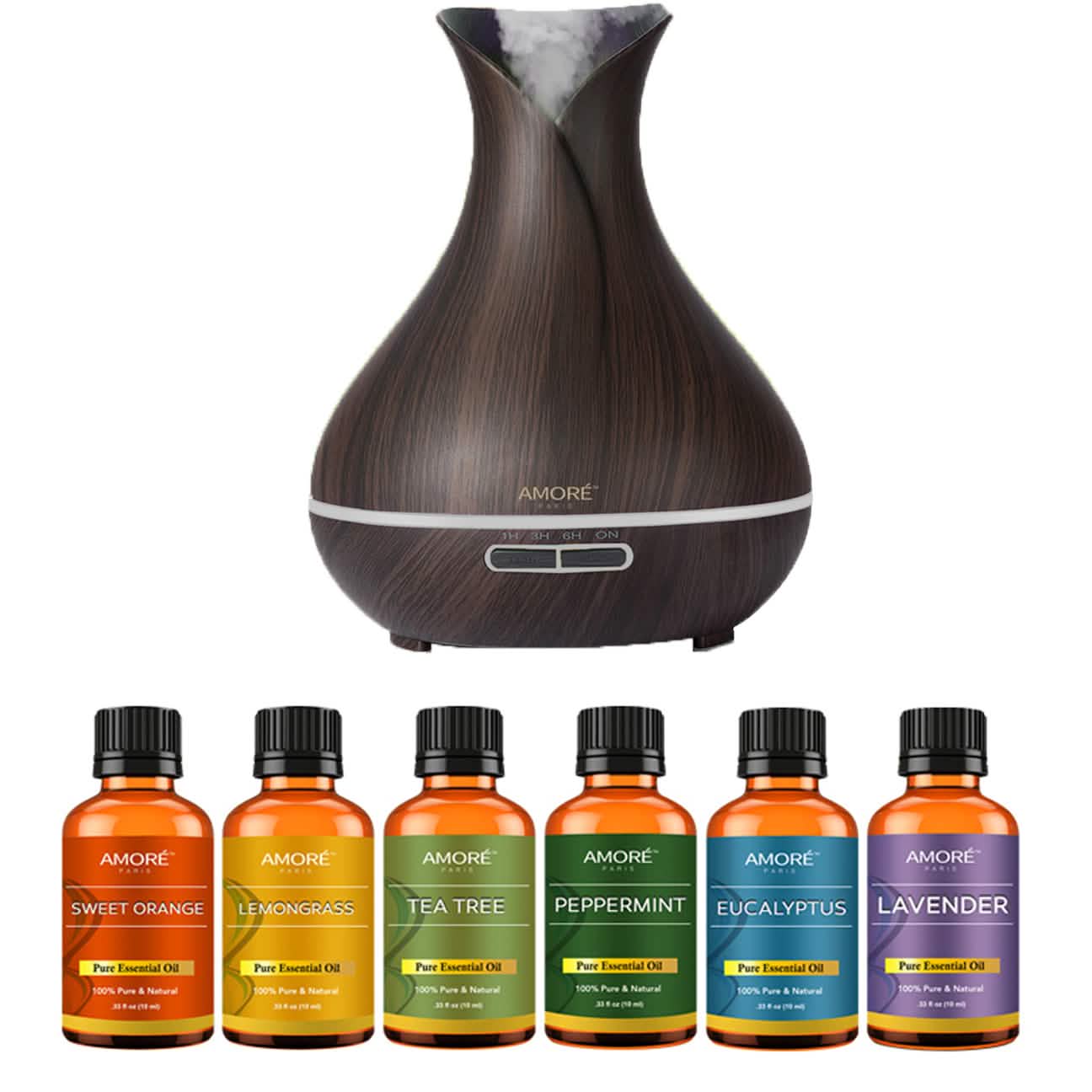 7-Pack: Ultrasonic Diffuser With Essential Oil DailySale