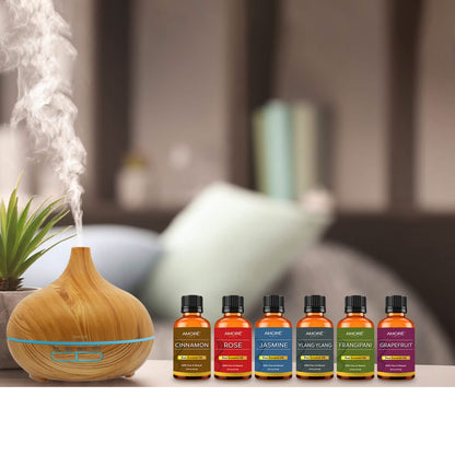 7-Pack: Ultrasonic Essential Oil Diffuser With Essential Oils DailySale