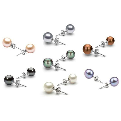 7-Pairs: 18K White Gold Plated Pearl Earrings Set by Valencia Gems DailySale