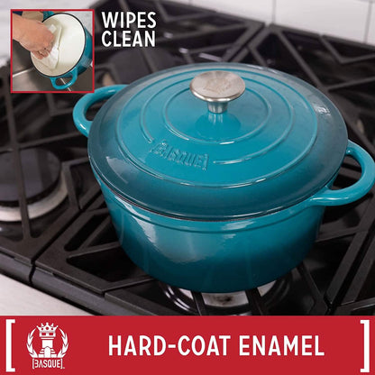 7-Piece: Basque Enameled Cast Iron Cookware Set DailySale