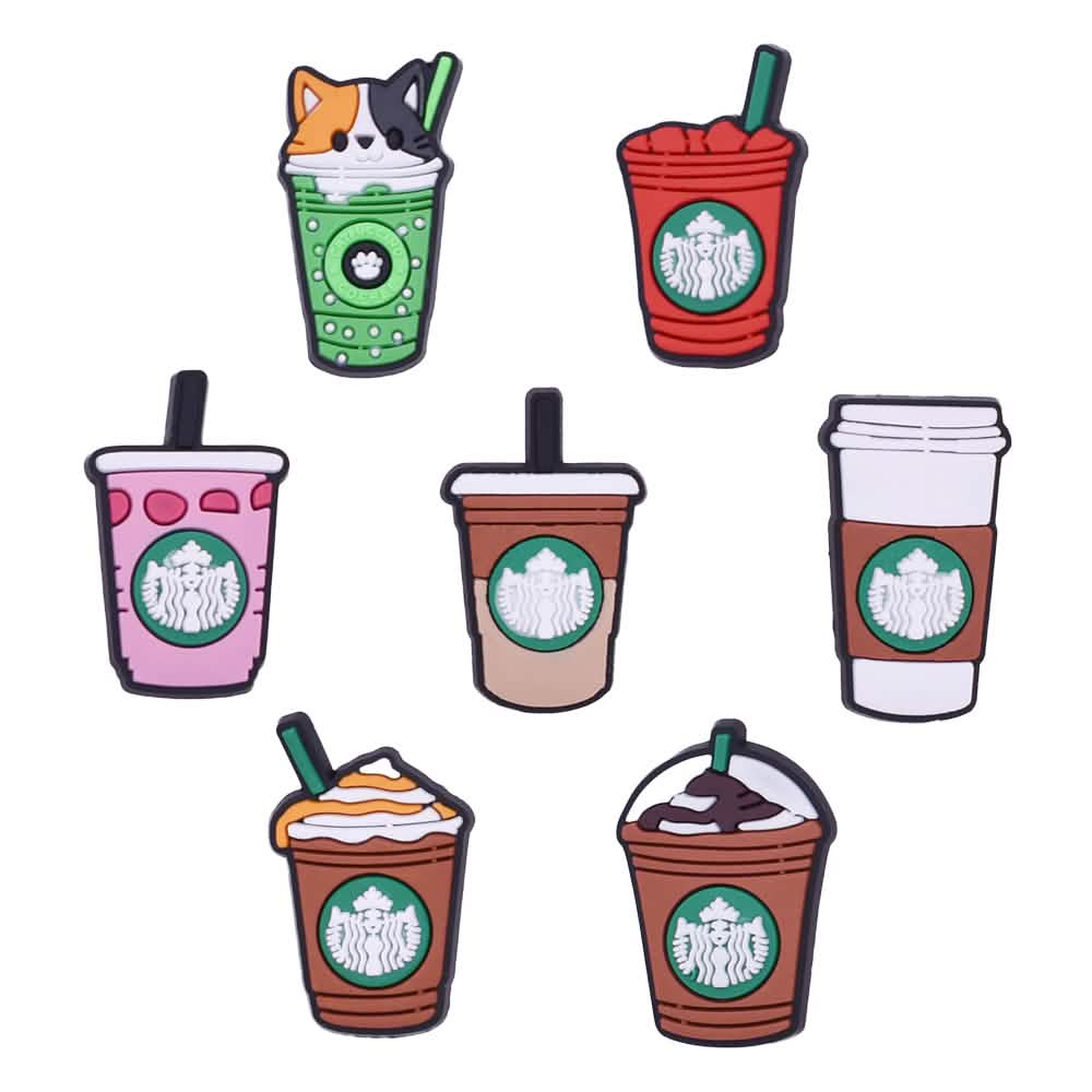 7-Piece: Frappucino Croc Shoe Charms Set DailySale