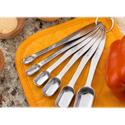 7-Piece: Heavy Duty Stainless Steel Metal Measuring Spoons DailySale