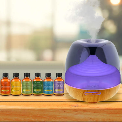 7-Piece: Premium Ultrasonic Aromatherapy Cool Mist Humidifier Diffuser with Essential Oil Gift Set DailySale