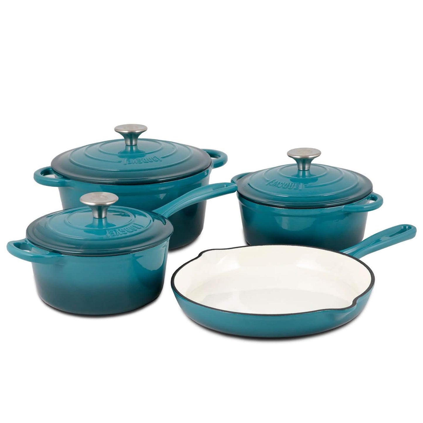 7-Piece Set: Basque Enameled Cast Iron Cookware Set DailySale
