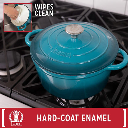 7-Piece Set: Basque Enameled Cast Iron Cookware Set DailySale