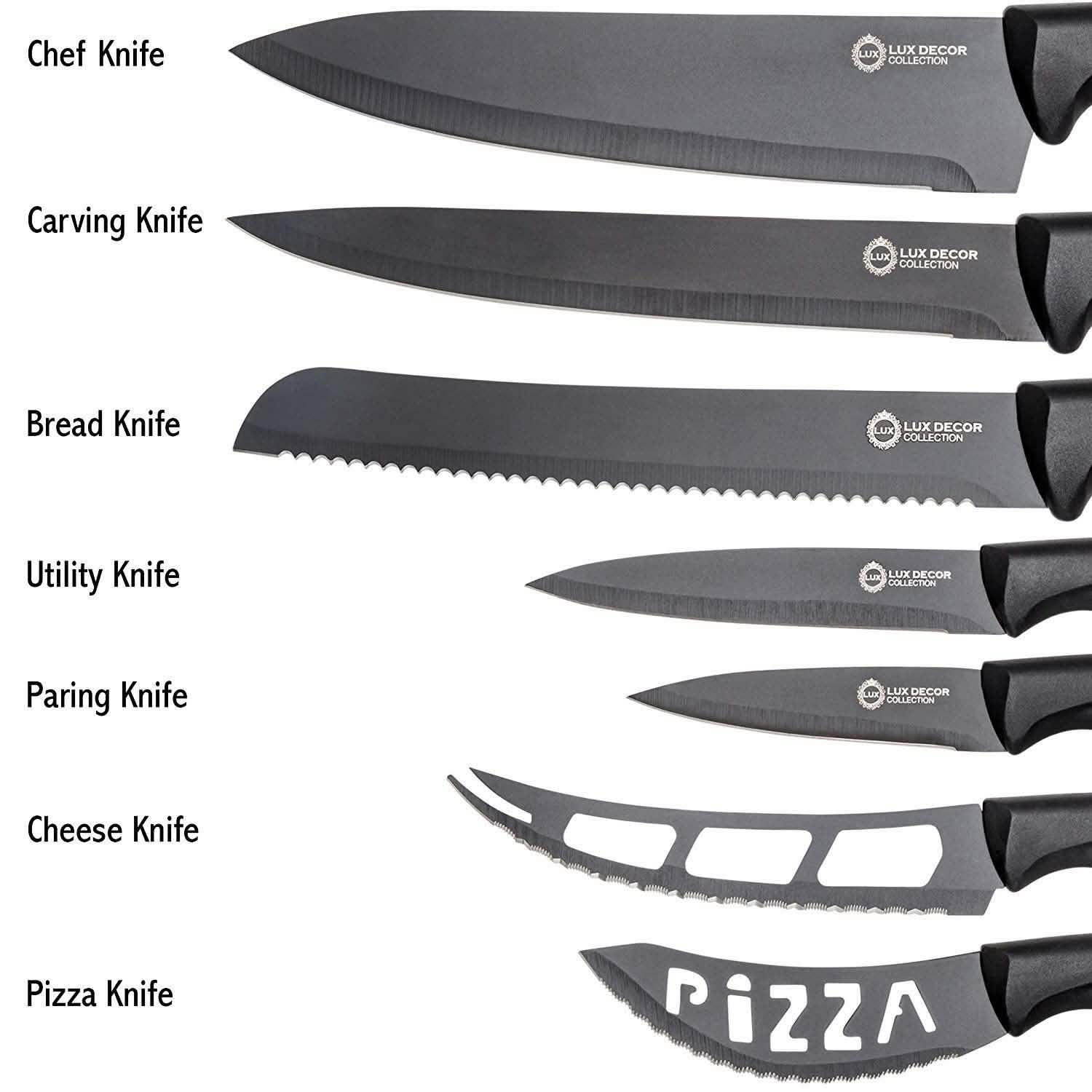 7-Piece Set: Chef Knife, Bread, Carving, Utility, Pairing, Cheese, Pizza DailySale