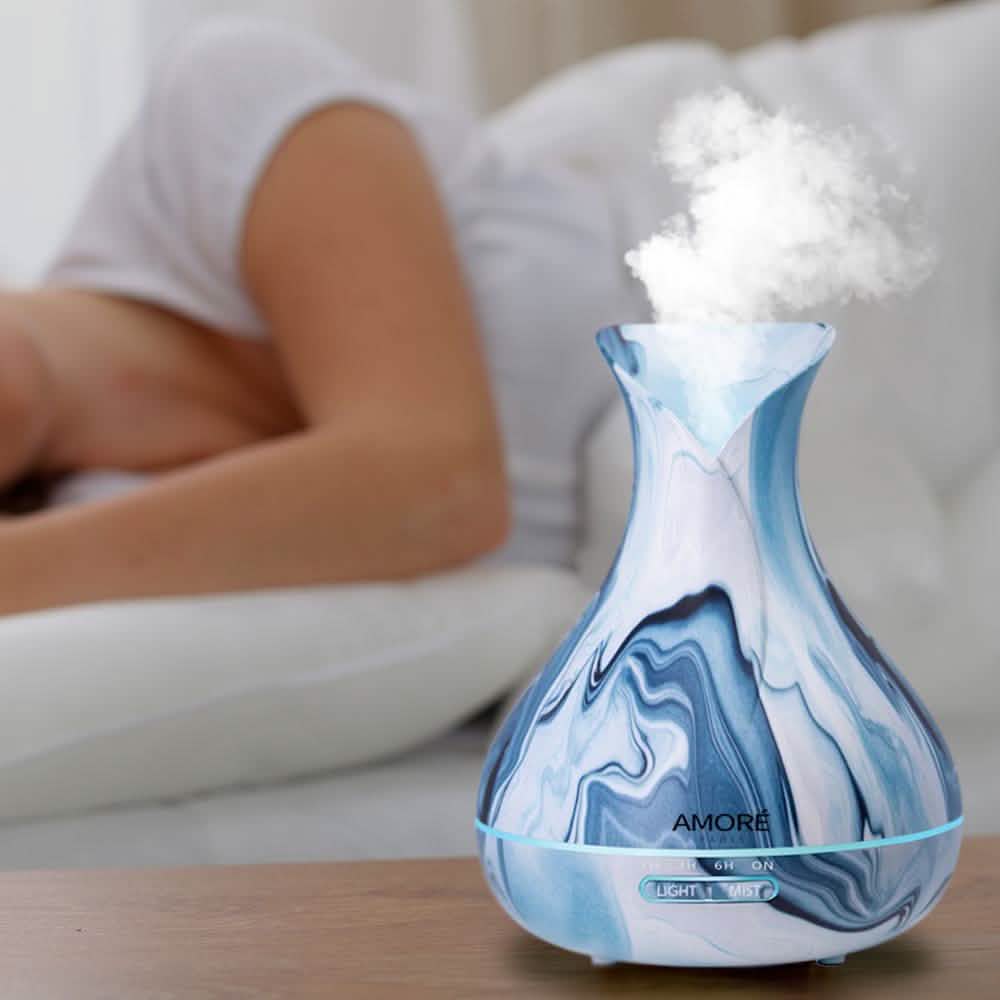 7-Piece Set: Hydro Dipped Ultrasonic Aromatherapy Diffuser With Essential Oil Gift Set DailySale