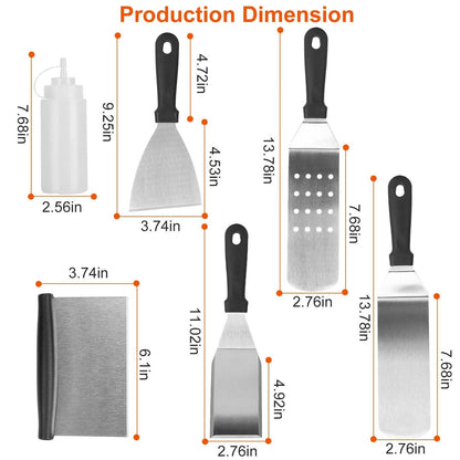 7-Piece Set: Stainless Steel BBQ Grilling Utensil Tools DailySale