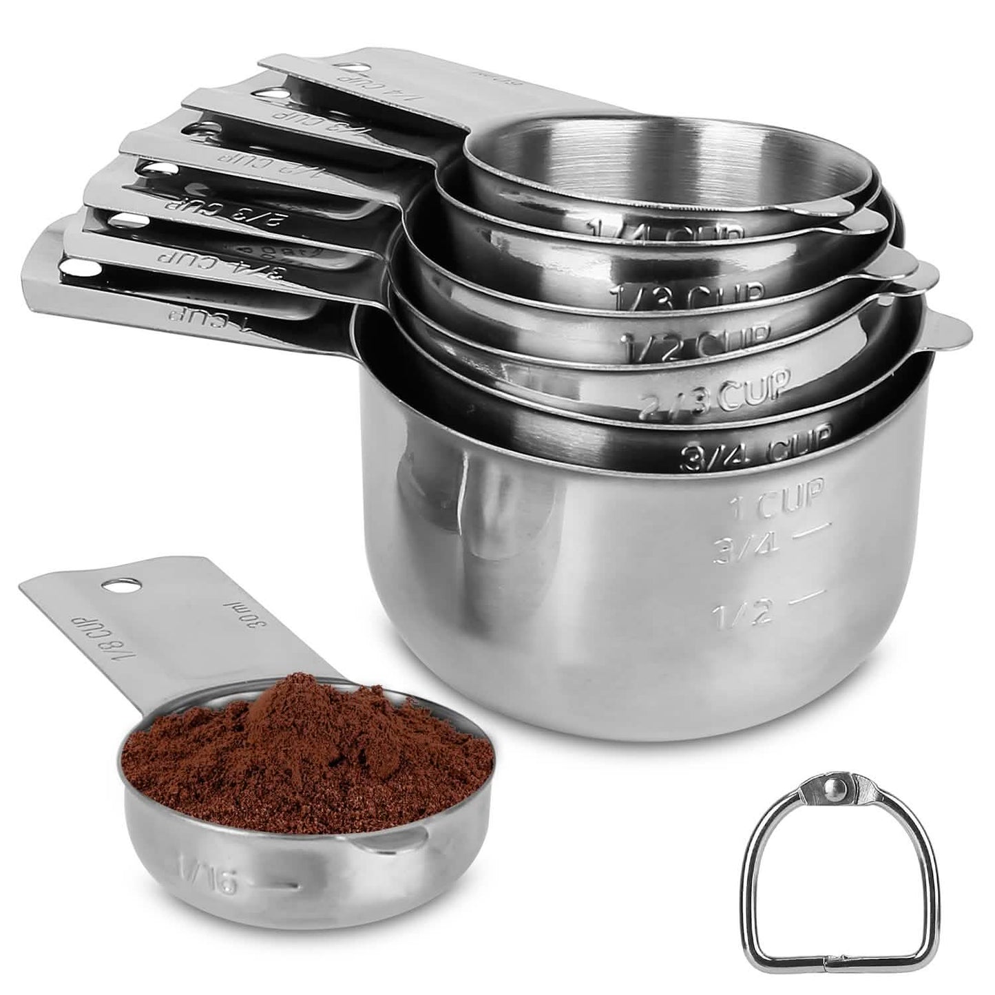 7-Piece: Stainless Steel Measuring Cups DailySale