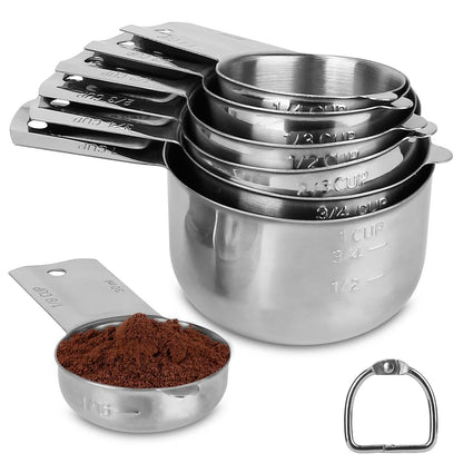 7-Piece: Stainless Steel Measuring Cups DailySale