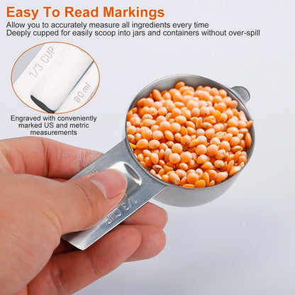 7-Piece: Stainless Steel Measuring Cups DailySale