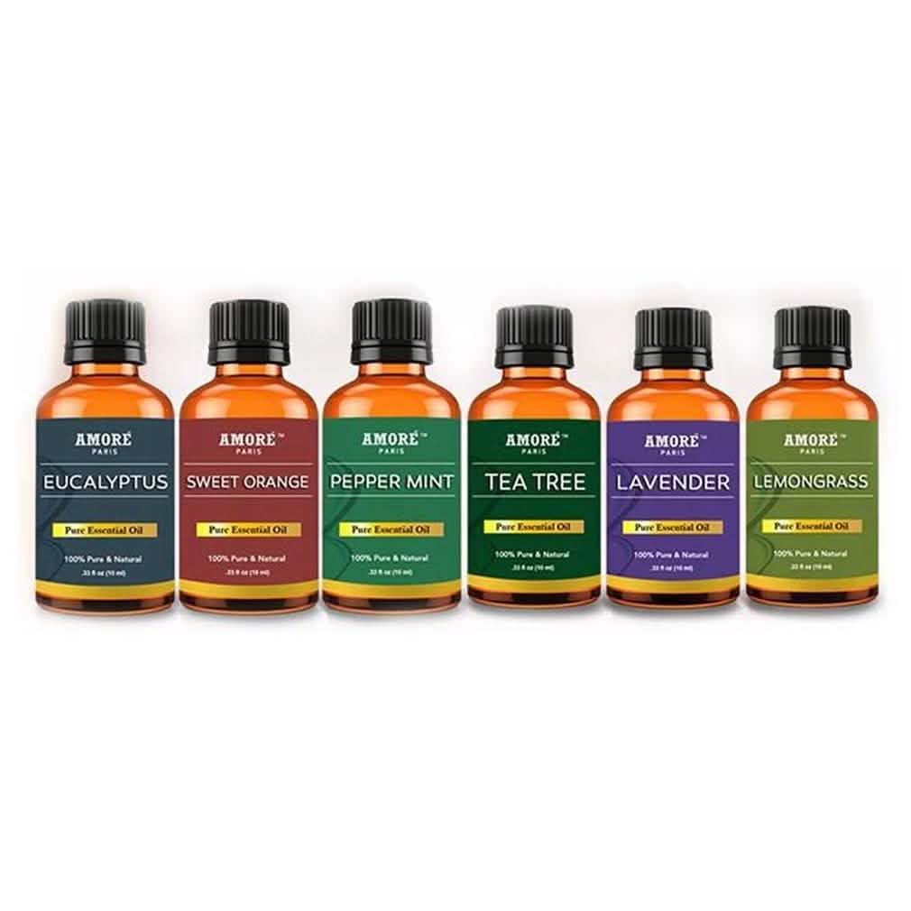 7-Piece: Ultrasonic Cool Mist Wood-Look Aroma Diffuser with Essential Oils DailySale
