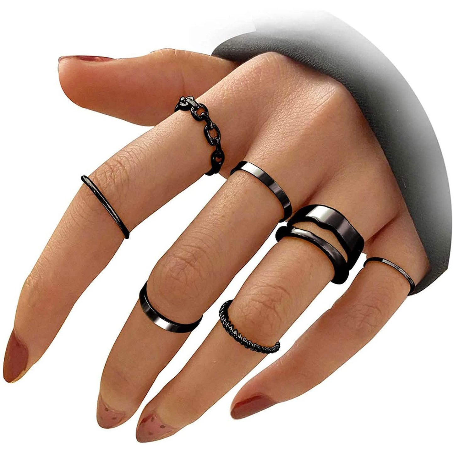 7-Piece: Women's Gold Knuckle Ring Set DailySale