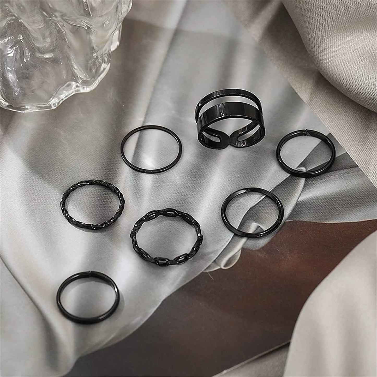 7-Piece: Women's Gold Knuckle Ring Set DailySale