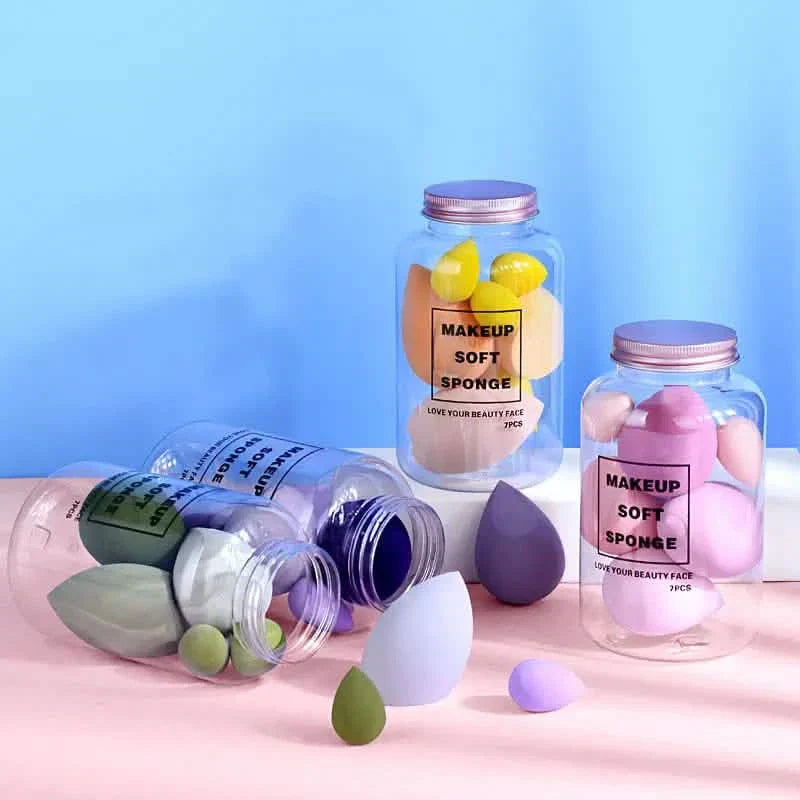 7-Pieces Set: Puff Teardrop Blender Foundation Sponge Set DailySale