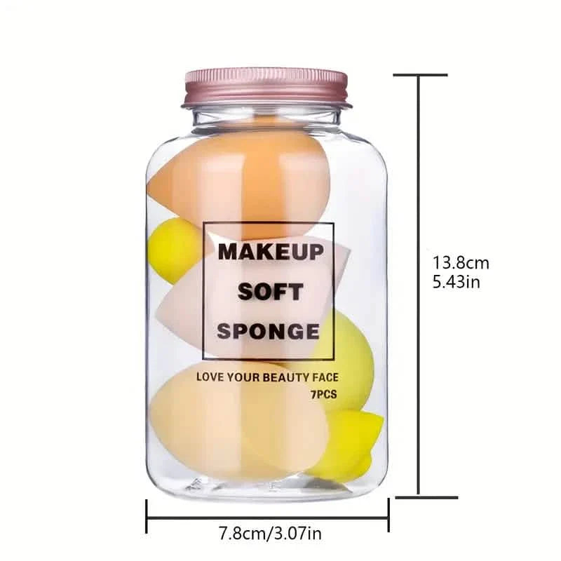 7-Pieces Set: Puff Teardrop Blender Foundation Sponge Set DailySale