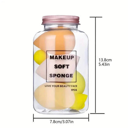 7-Pieces Set: Puff Teardrop Blender Foundation Sponge Set DailySale